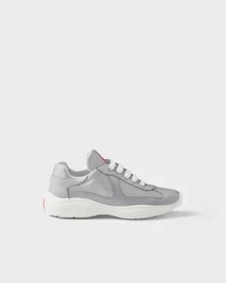 Prada America’s Cup Biker-sneakers i tyg