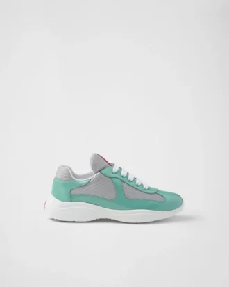 Prada America’s Cup Biker-sneakers i tyg