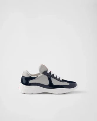 Prada America’s Cup Biker-sneakers i tyg
