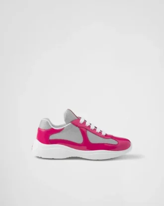 Prada America’s Cup Biker-sneakers i tyg