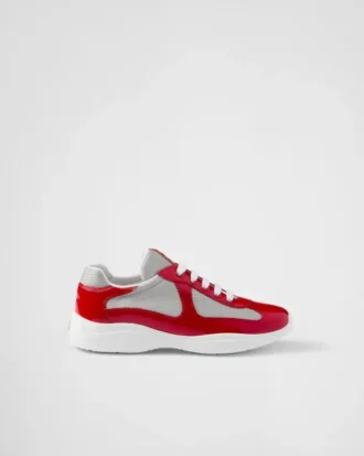 Prada America’s Cup Biker-sneakers i tyg