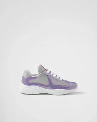Prada America’s Cup Biker-sneakers i tyg
