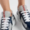 Prada America’s Cup Biker-sneakers i tyg Prada America’s Cup Biker-sneakers i tyg