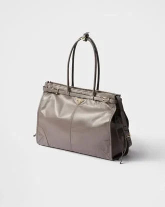 Prada Bonnie extra stor läderhandväska