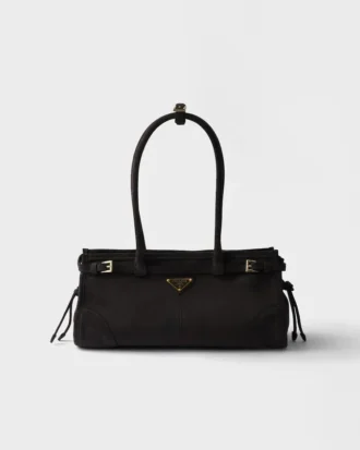 Prada Bonnie Medium handväska i mocka