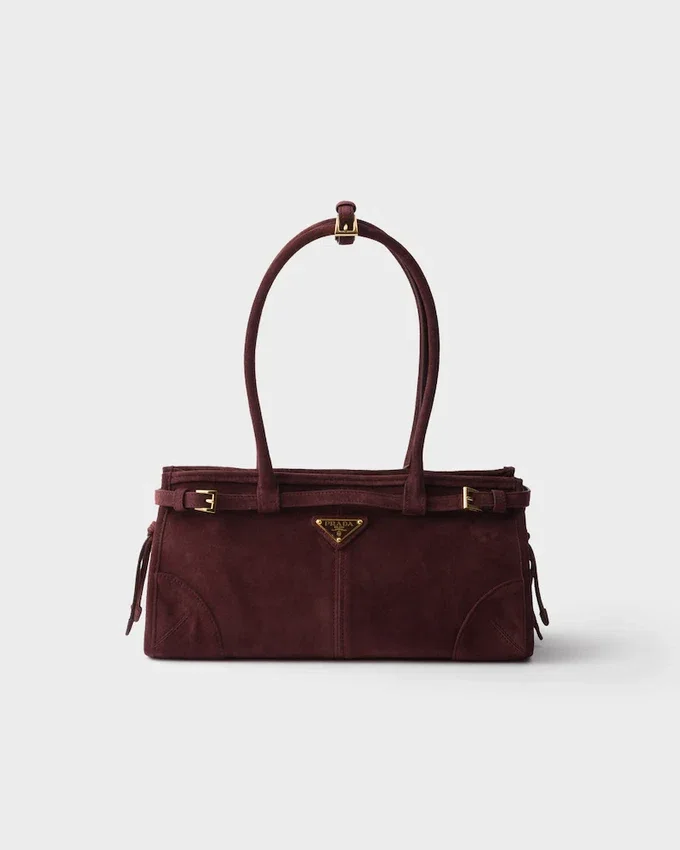 Prada Bonnie Medium handväska i mocka Prada Bonnie Medium handväska i mocka