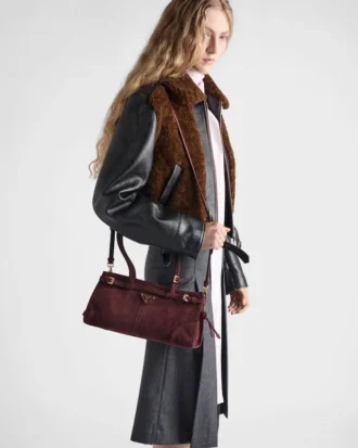 Prada Bonnie Medium handväska i mocka Prada Bonnie Medium handväska i mocka