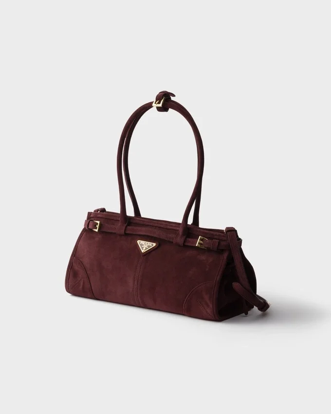 Prada Bonnie Medium handväska i mocka Prada Bonnie Medium handväska i mocka