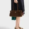 Prada Bonnie Medium handväska i nubuckläder Prada Bonnie Medium handväska i nubuckläder
