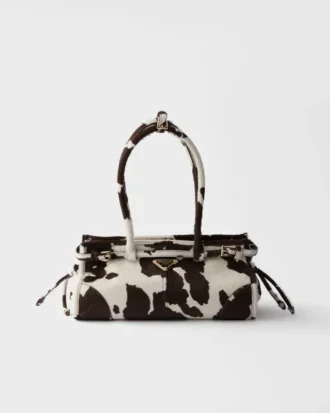 Prada Bonnie Medium handväska i tryckt läder Prada Bonnie Medium handväska i tryckt läder