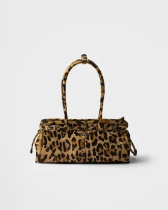 Prada Bonnie Medium handväska i tryckt läder Prada Bonnie Medium handväska i tryckt läder