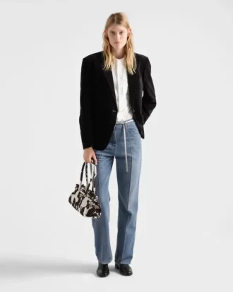 Prada Bonnie Medium handväska i tryckt läder Prada Bonnie Medium handväska i tryckt läder
