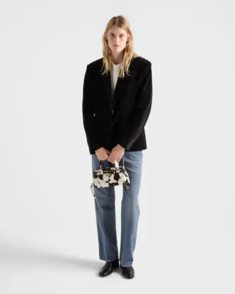 Prada Bonnie Mini handväska i tryckt läder
