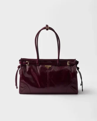 Prada Bonnie stor läderhandväska