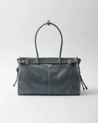 Prada Bonnie stor läderhandväska