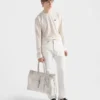 Prada Bonnie tote-väska i denim och läder