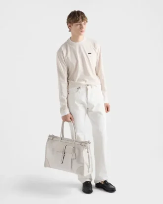 Prada Bonnie tote-väska i denim och läder