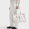 Prada Bonnie tote-väska i denim och läder