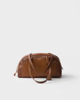 Prada Bowling Medium läderväska med handtag