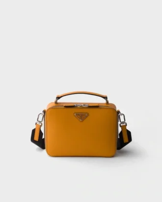 Prada Brique Medium väska i Saffiano-läder