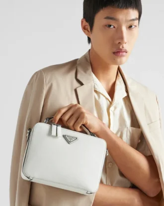 Prada Brique Medium väska i Saffiano-läder