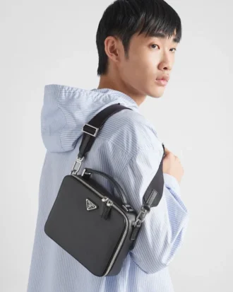 Prada Brique Medium väska i Saffiano-läder