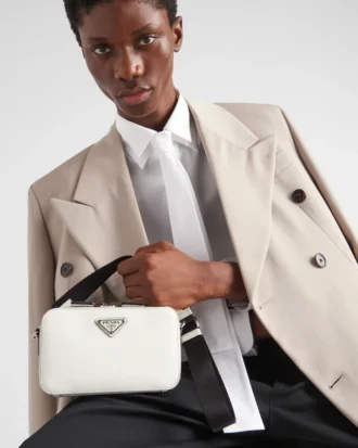 Prada Brique-väska i Saffiano-läder