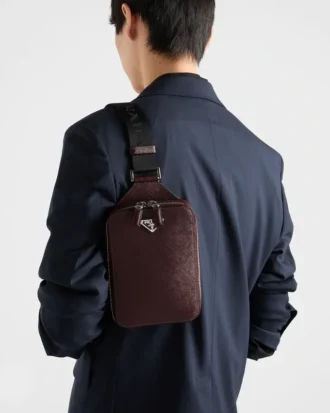 Prada Brique-väska i Saffiano-läder