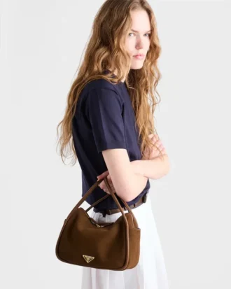 Prada Darling handväska i mocka