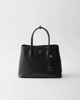Prada Double Medium Saffiano-läderväska