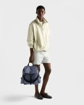 Prada Explore ryggsäck i Re-Nylon och läder