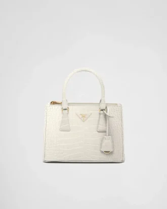 Prada Galleria liten väska i krokodilläder