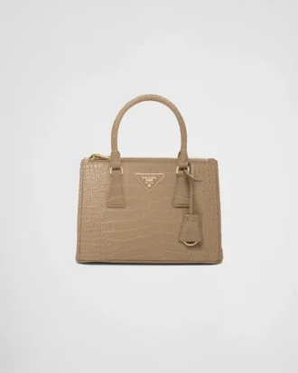 Prada Galleria liten väska i krokodilläder