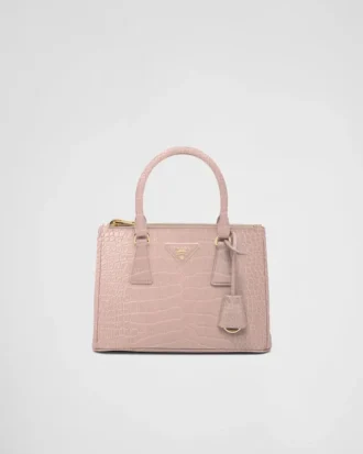Prada Galleria liten väska i krokodilläder
