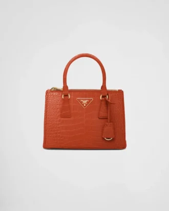 Prada Galleria liten väska i krokodilläder
