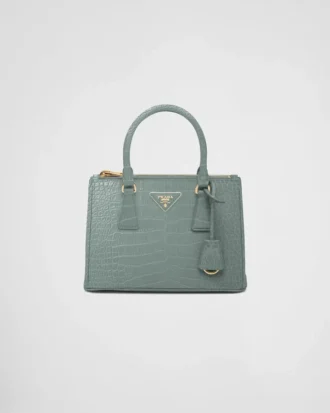 Prada Galleria liten väska i krokodilläder