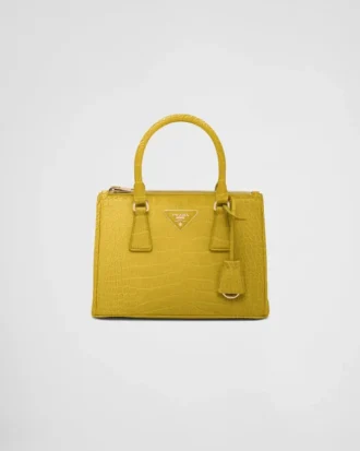 Prada Galleria liten väska i krokodilläder