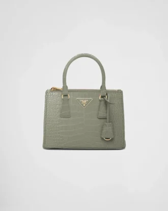 Prada Galleria liten väska i krokodilläder