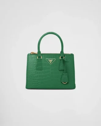 Prada Galleria liten väska i krokodilläder
