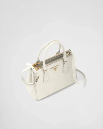 Prada Galleria liten väska i krokodilläder