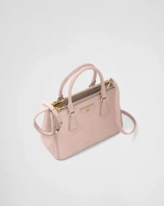 Prada Galleria liten väska i krokodilläder