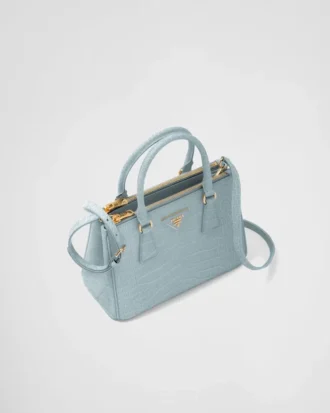 Prada Galleria liten väska i krokodilläder