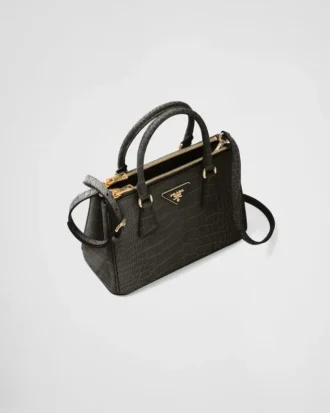 Prada Galleria liten väska i krokodilläder
