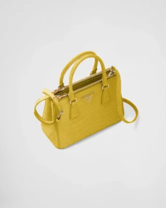 Prada Galleria liten väska i krokodilläder