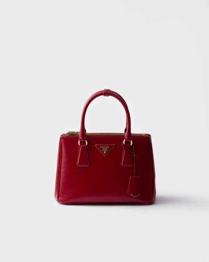 Prada Galleria liten väska i lackat Saffiano-läder Prada Galleria liten väska i lackat Saffiano-läder