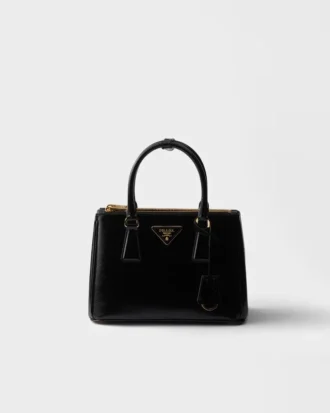 Prada Galleria liten väska i lackat Saffiano-läder