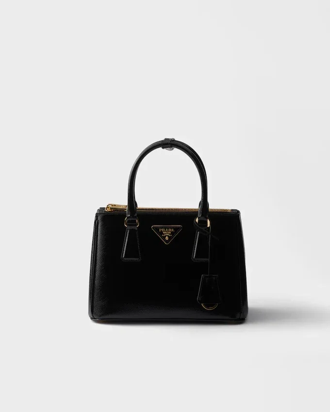 Prada Galleria liten väska i lackat Saffiano-läder Prada Galleria liten väska i lackat Saffiano-läder