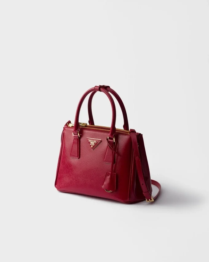 Prada Galleria liten väska i lackat Saffiano-läder Prada Galleria liten väska i lackat Saffiano-läder