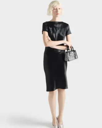 Prada Galleria Micro-väska i satin med dekorationer Prada Galleria Micro-väska i satin med dekorationer