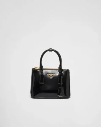 Prada Galleria Mini-väska i lackläder